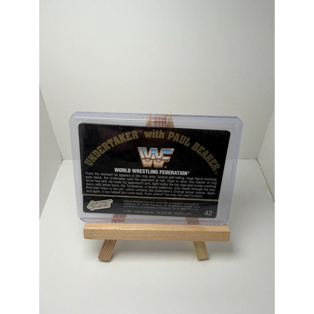 1994 WWE Action Packed The Undertaker With Paul Bearer 24k Gold Rare Insert #6G‎